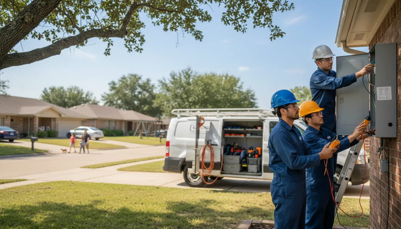 Certified electrician providing emergency electrical services in Tolar, TX